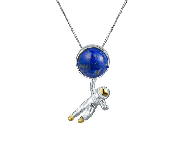 Astronaut Lapis Lazuli Pendant