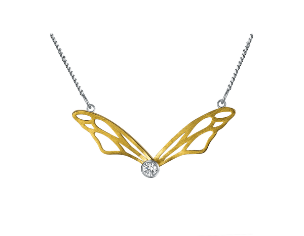 Hollow Butterfly Wings Necklace