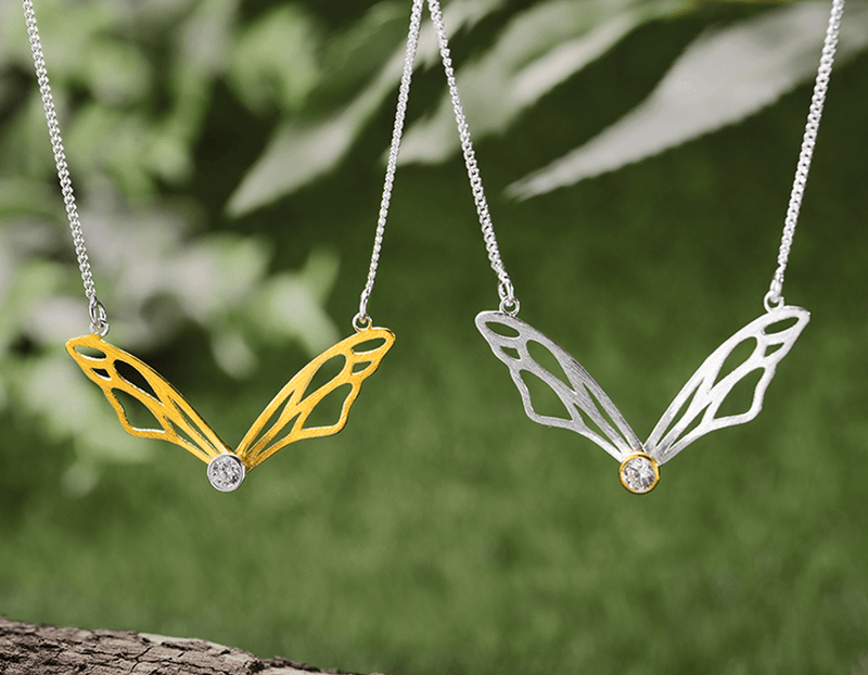 Hollow Butterfly Wings Necklace