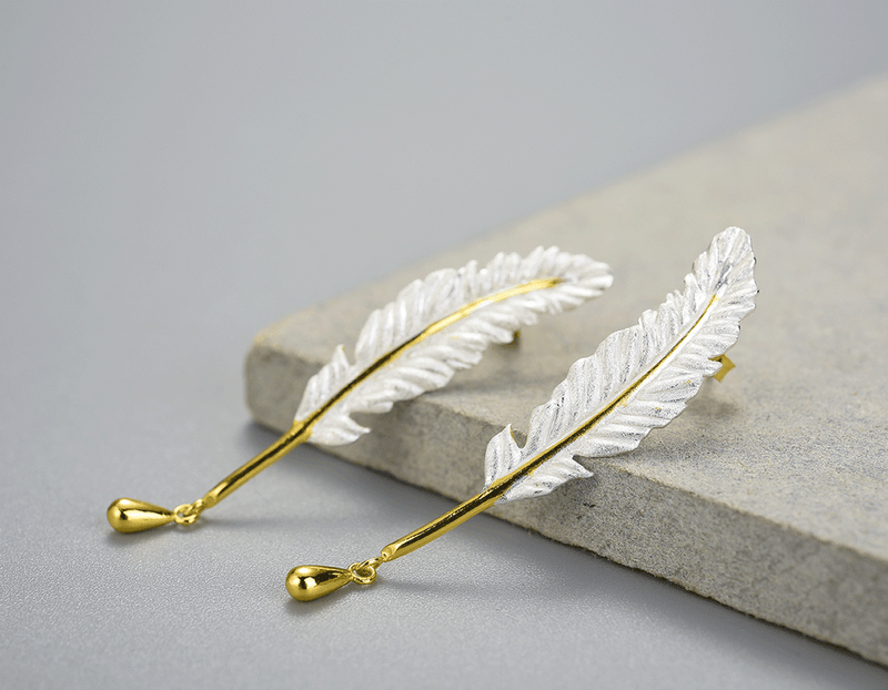 Vintage Feather Earring