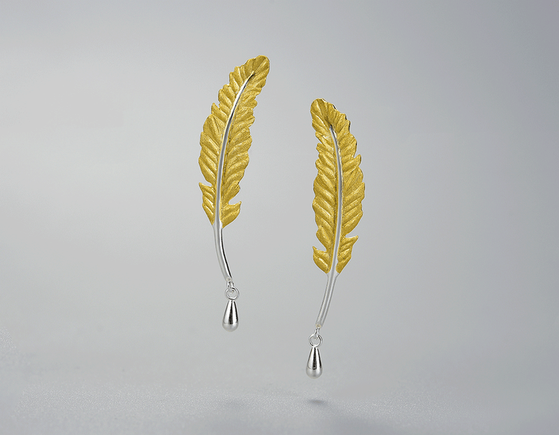 Vintage Feather Earring