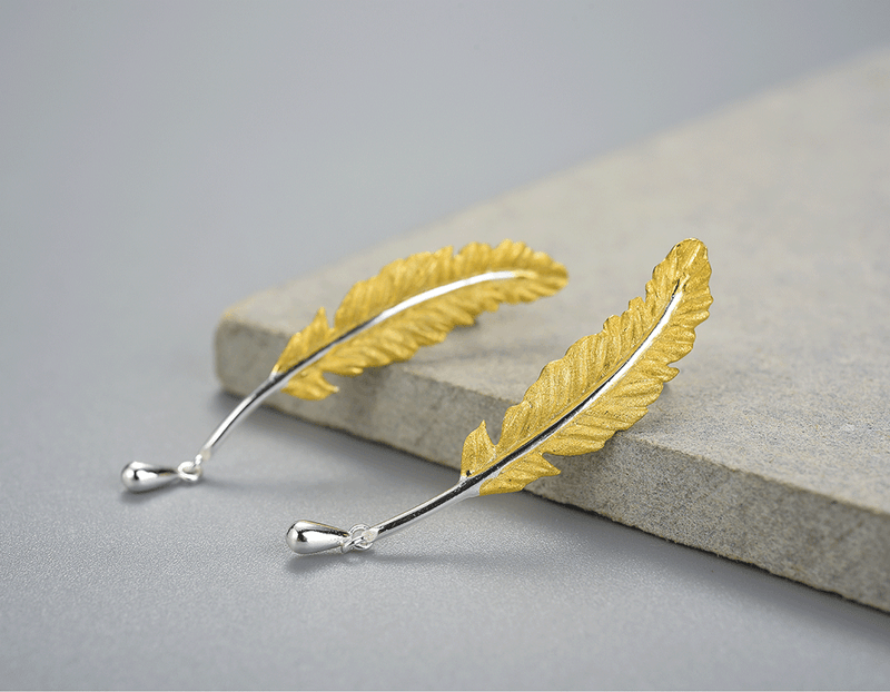 Vintage Feather Earring