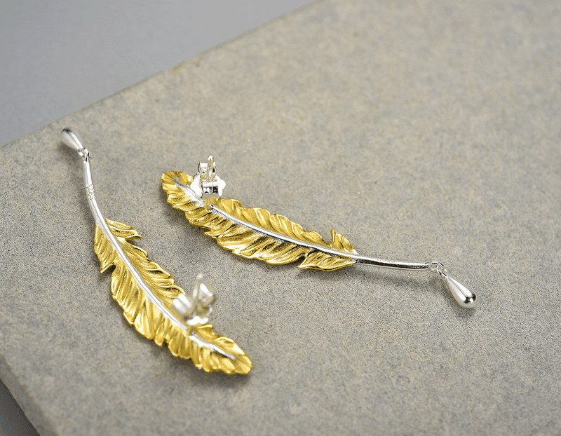 Vintage Feather Earring