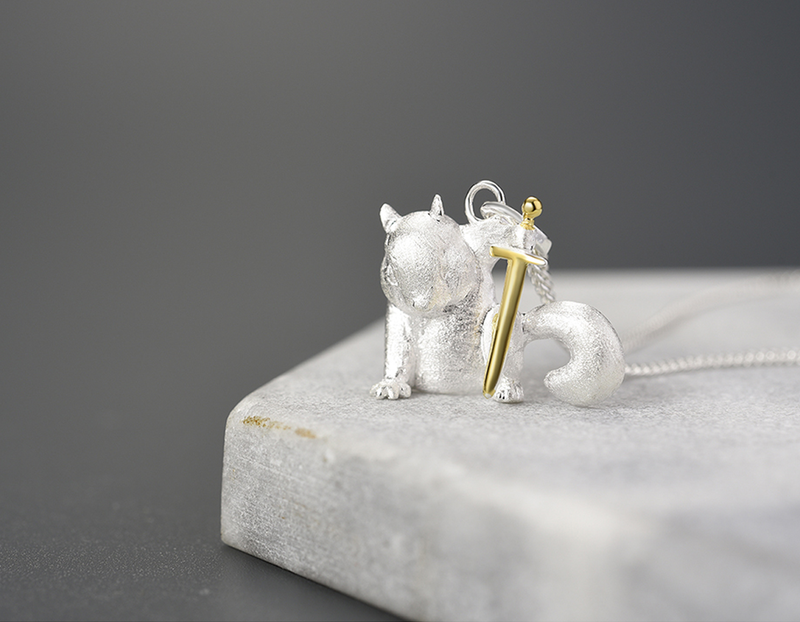 Warrior Squirrel Pendant