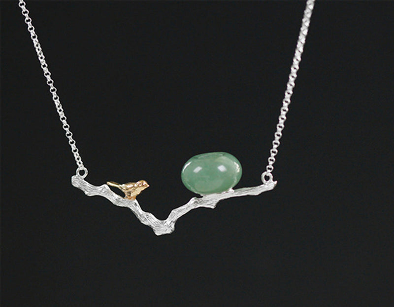 Birds on Branch Nest Necklace