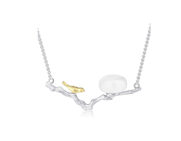 Birds on Branch Nest Necklace