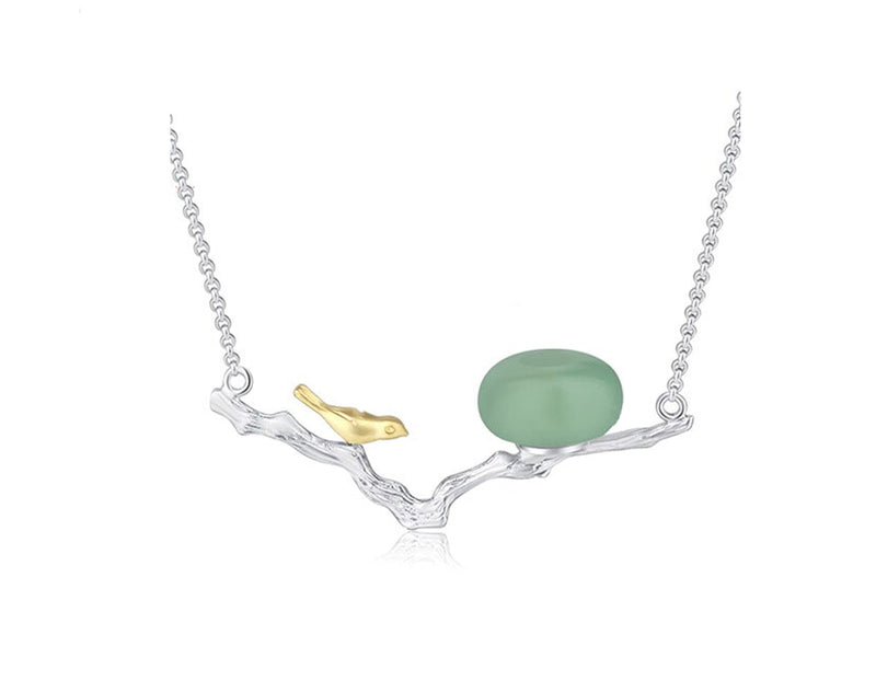 Birds on Branch Nest Necklace