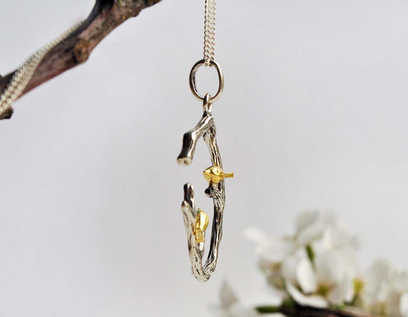 Birds on Branch Pendant