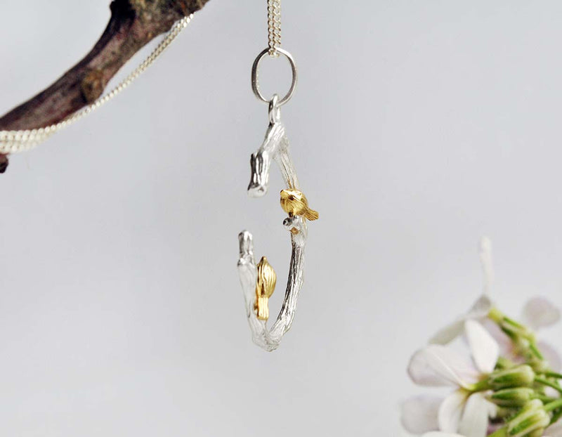 Birds on Branch Pendant