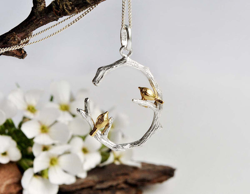 Birds on Branch Pendant