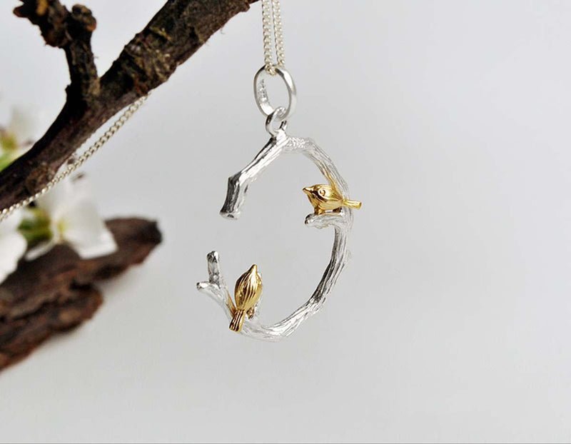 Birds on Branch Pendant