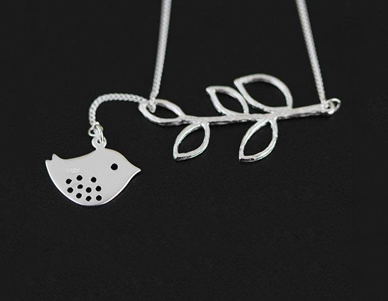 Bird Leaves Necklace