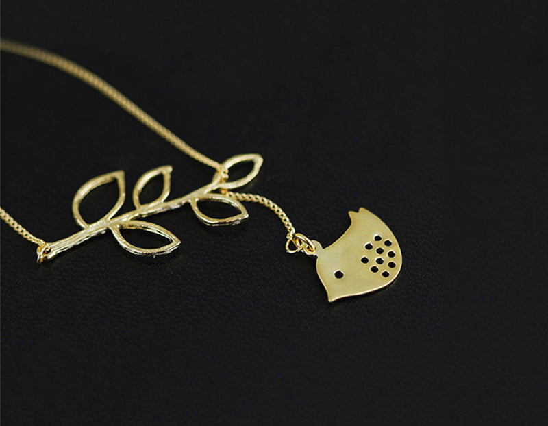 Bird Leaves Necklace