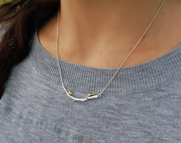 Birds on Branch Necklace