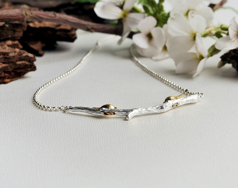 Birds on Branch Necklace