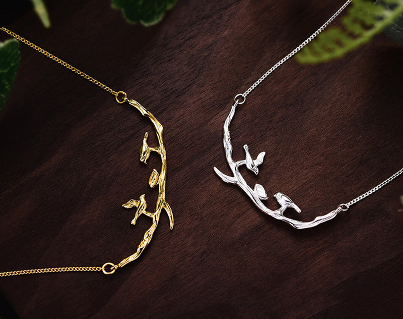 Birds on Branch Necklace II