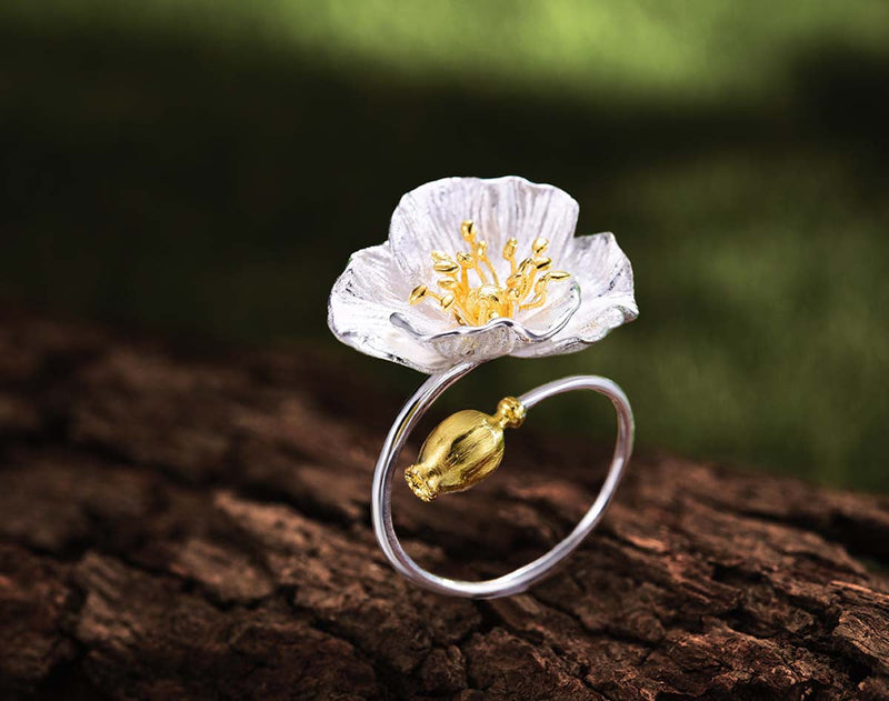 Blooming Poppies Ring