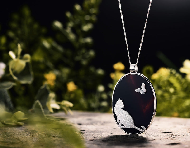 Butterfly & Cat Pendant