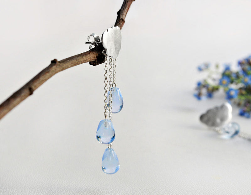 Cloud Tassel Raindrops Earring