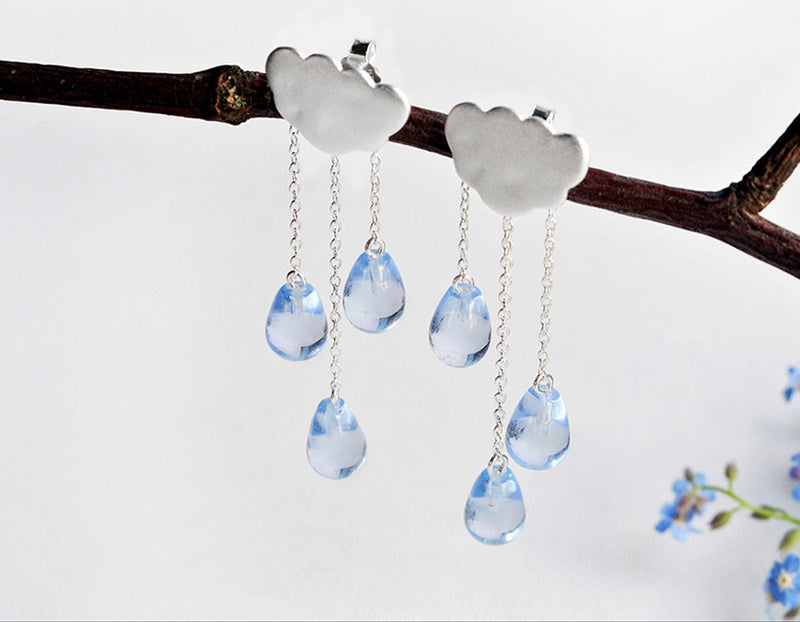 Cloud Tassel Raindrops Earring