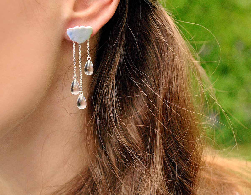 Cloud Tassel Raindrops Earring