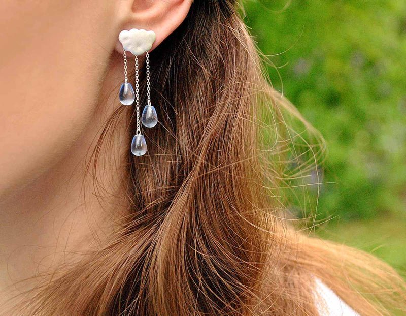 Cloud Tassel Raindrops Earring