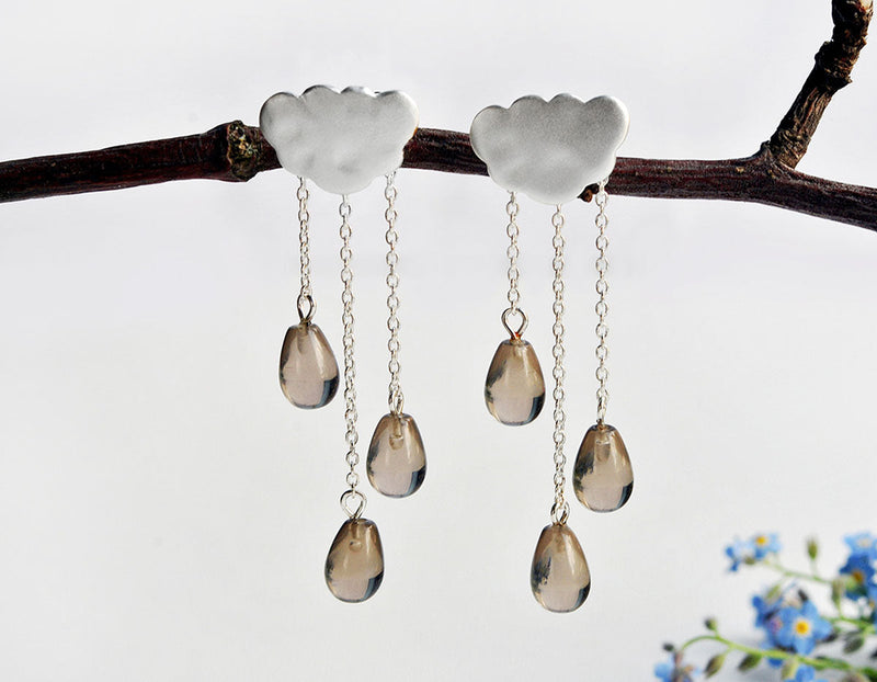 Cloud Tassel Raindrops Earring