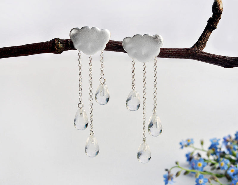 Cloud Tassel Raindrops Earring