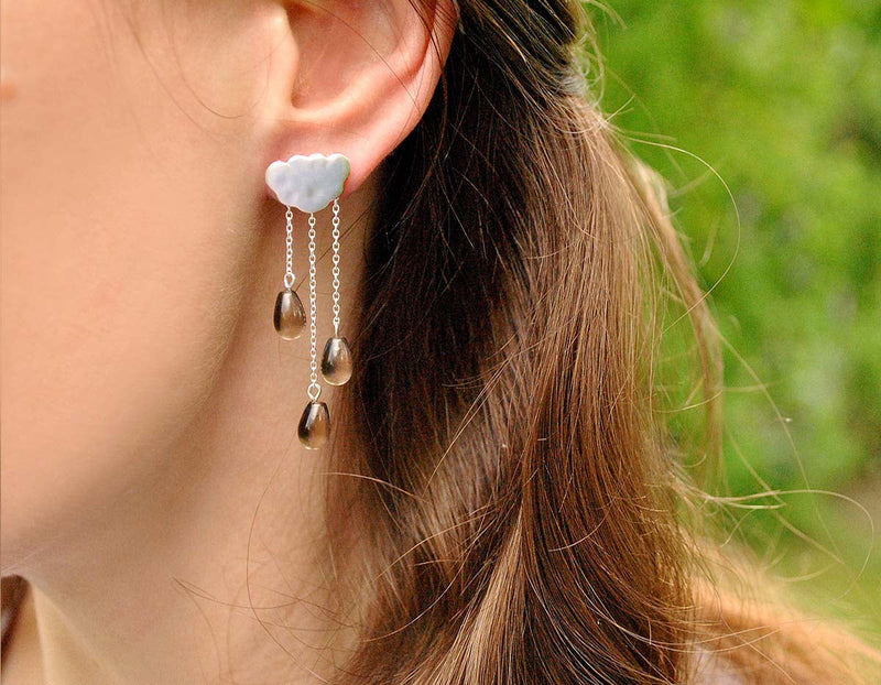 Cloud Tassel Raindrops Earring