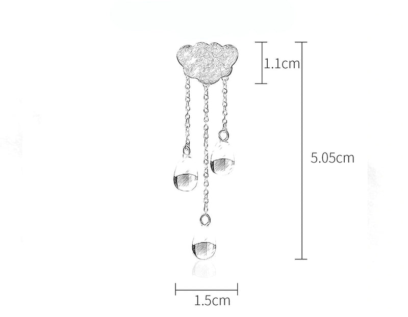 Cloud Tassel Raindrops Earring