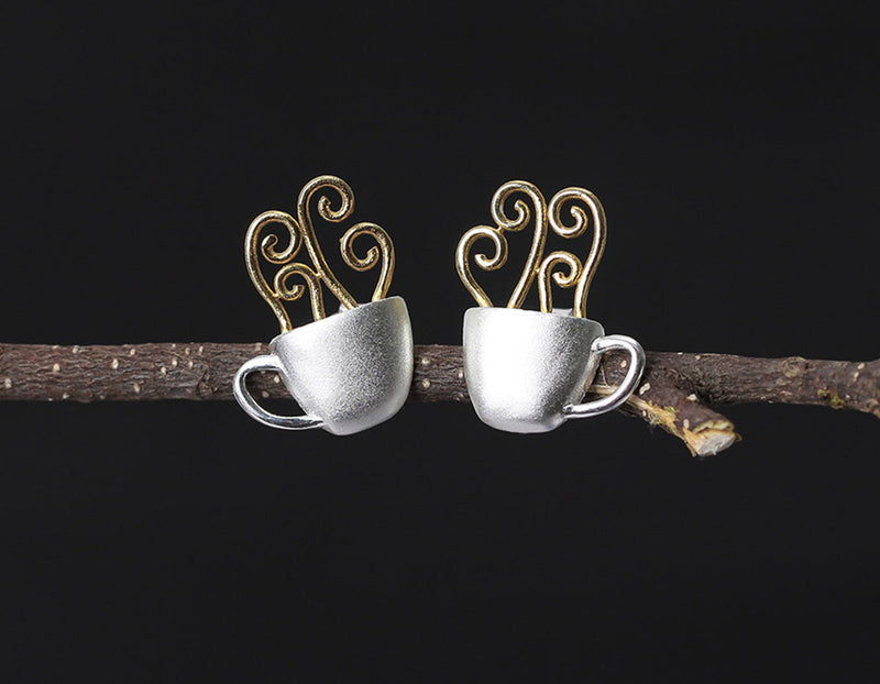 Morning Coffee Cup Earring