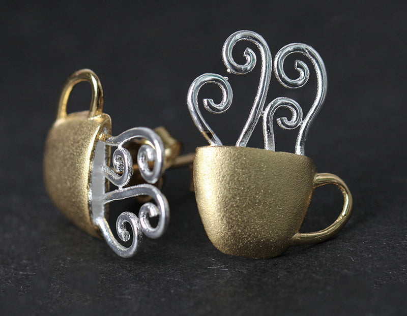 Morning Coffee Cup Earring