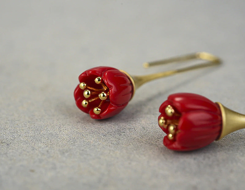 Lily of the Valley Flower Drop Earrings