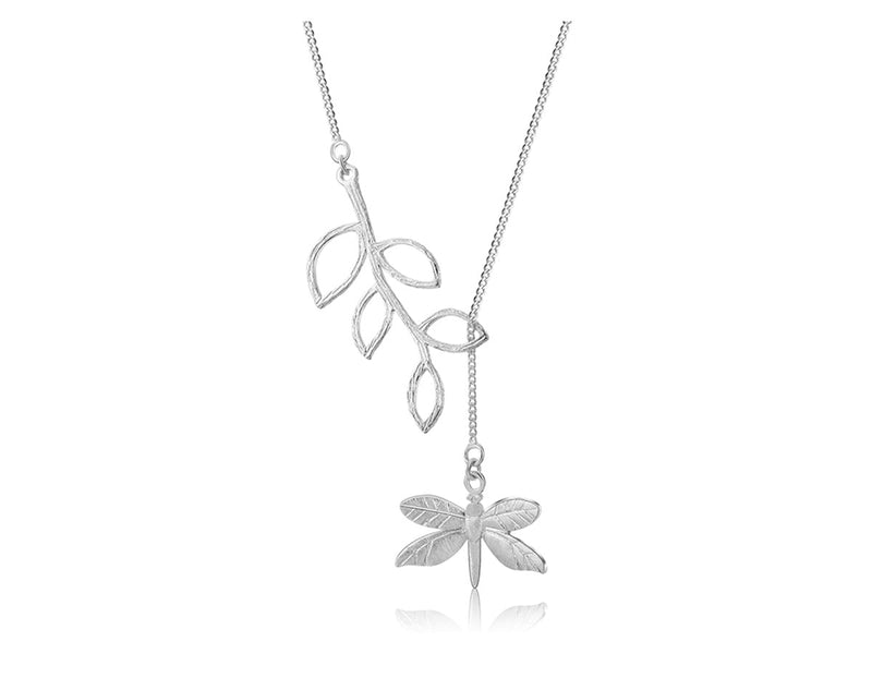 Dragonfly Leaves Necklace