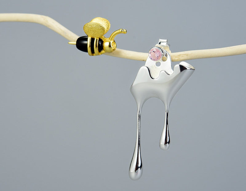 Dripping Honey & Bee Earring II