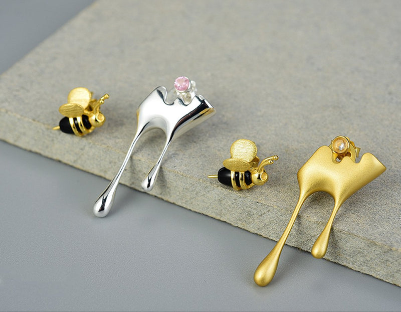 Dripping Honey & Bee Earring II