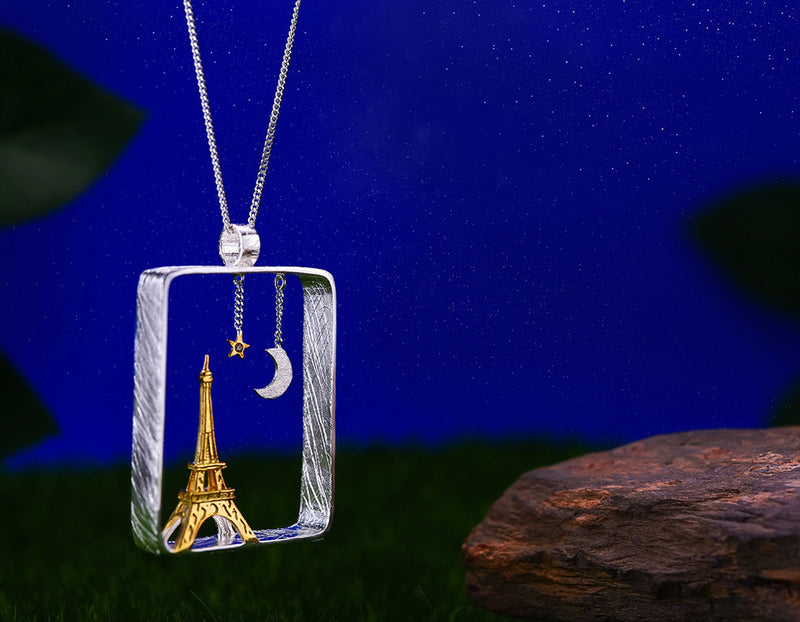 Night at the Eiffel Tower Pendant