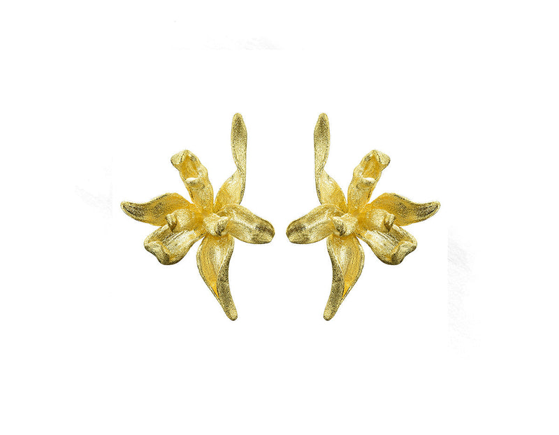 Iris Flower Stud Earring