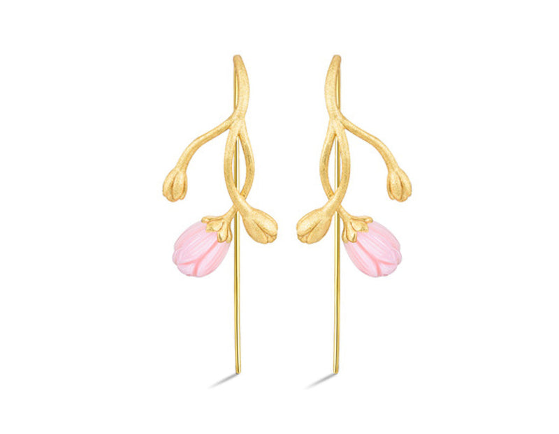 Jasmine Flower Pink Earring