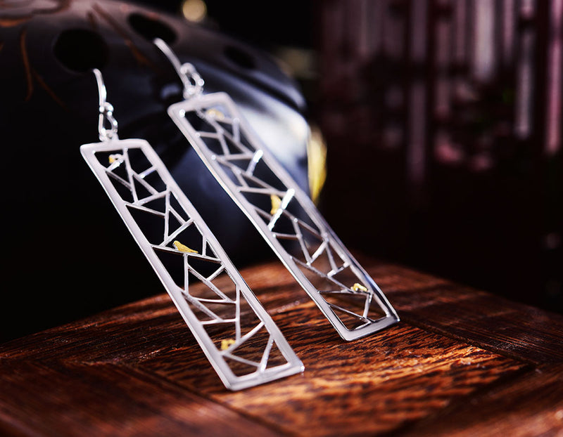 Birds Kirigami Earring