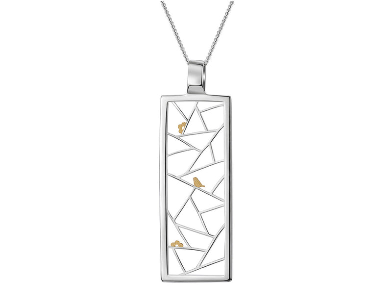 Birds Kirigami Pendant