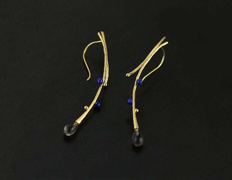 Lapis Tree Vines Earring