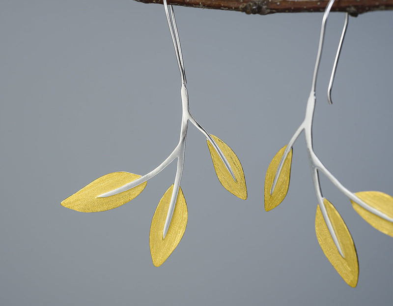 Golden Leaves Earring