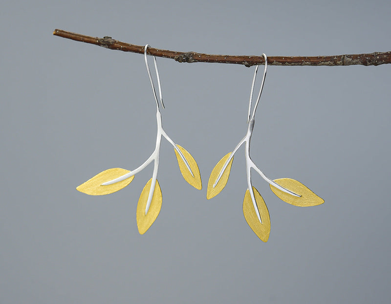 Golden Leaves Earring