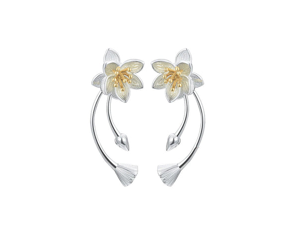 Lotus Whispers Drop Earring