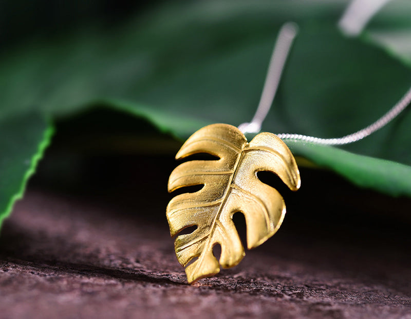 Monstera Leaf Pendant