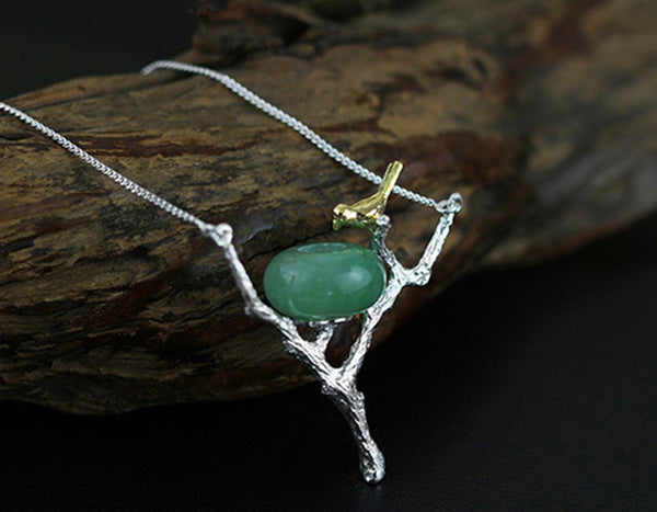 Bird on Branch Nest Necklace II