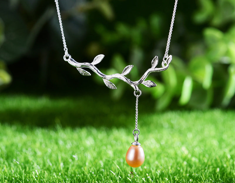 Morning Dew on the Olive Leaves Necklace